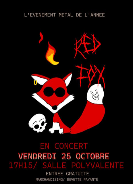 Affiche du oncert des Red Foxes